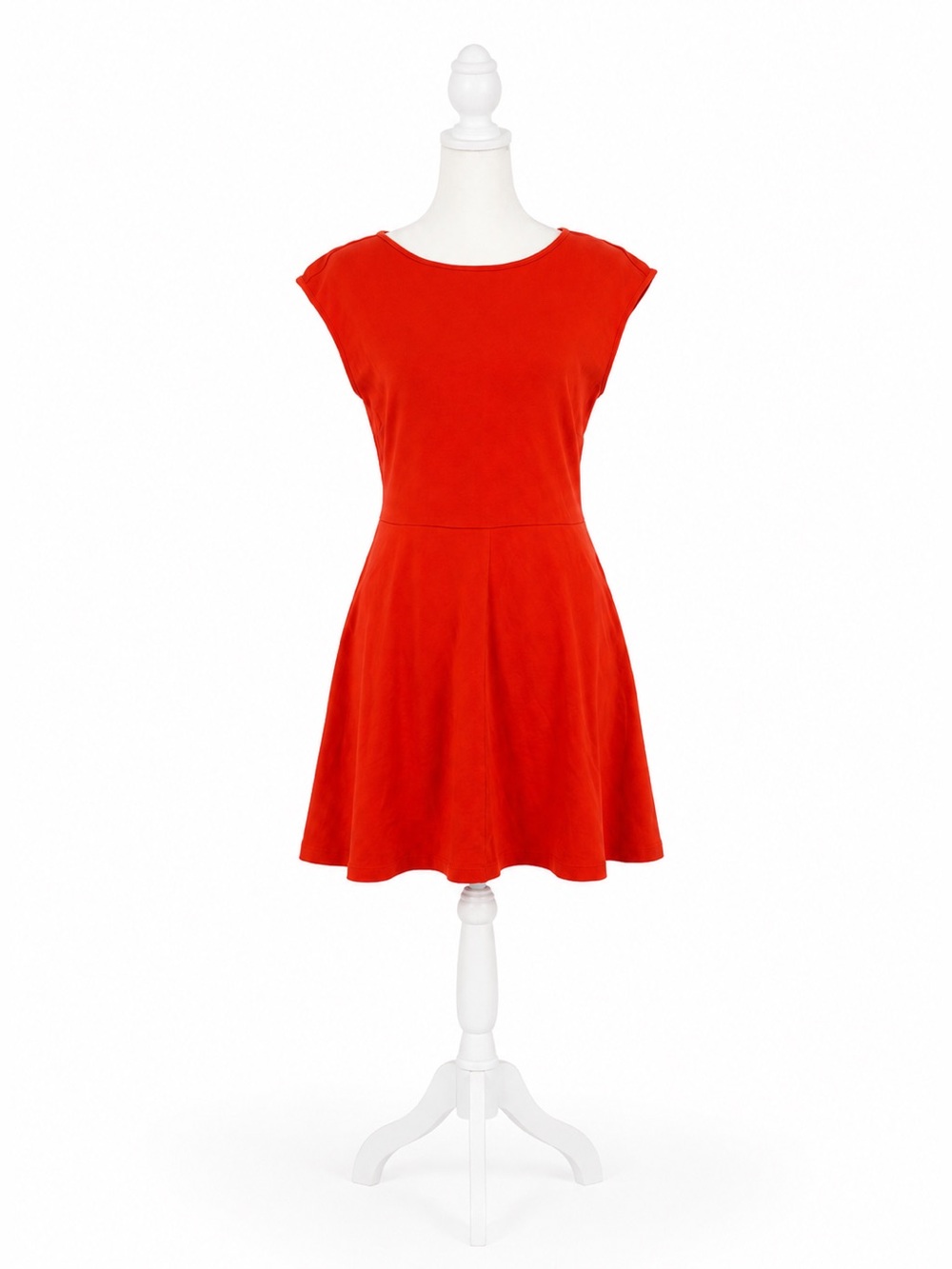 Orange-Red Fit-and-Flare Dress - Women